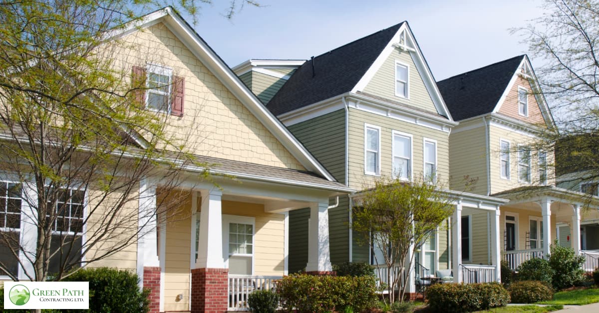A beautiful alley in a neighborhood with a number of laneway houses