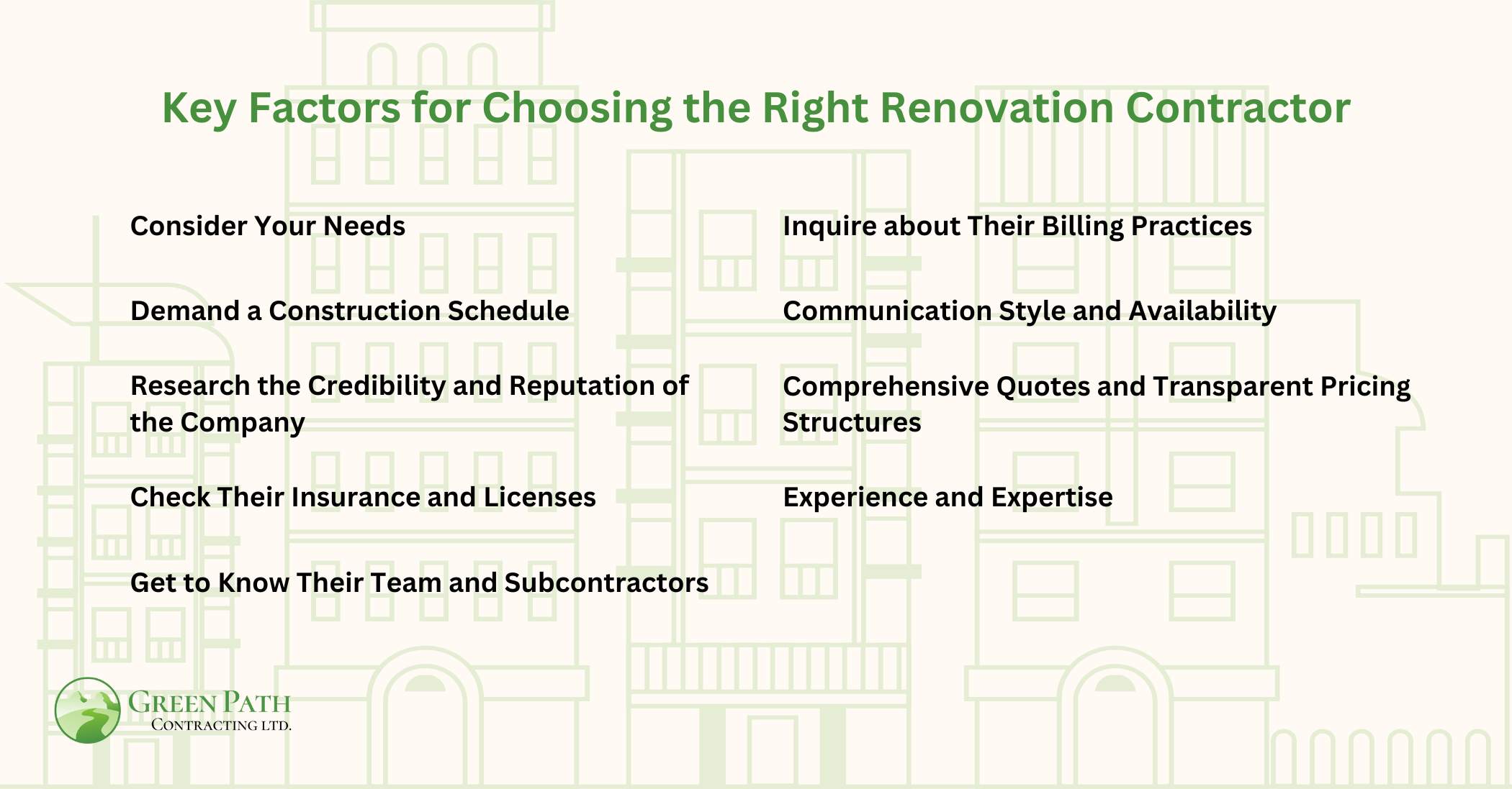 Key Factors for Choosing the Right Renovation Contractor