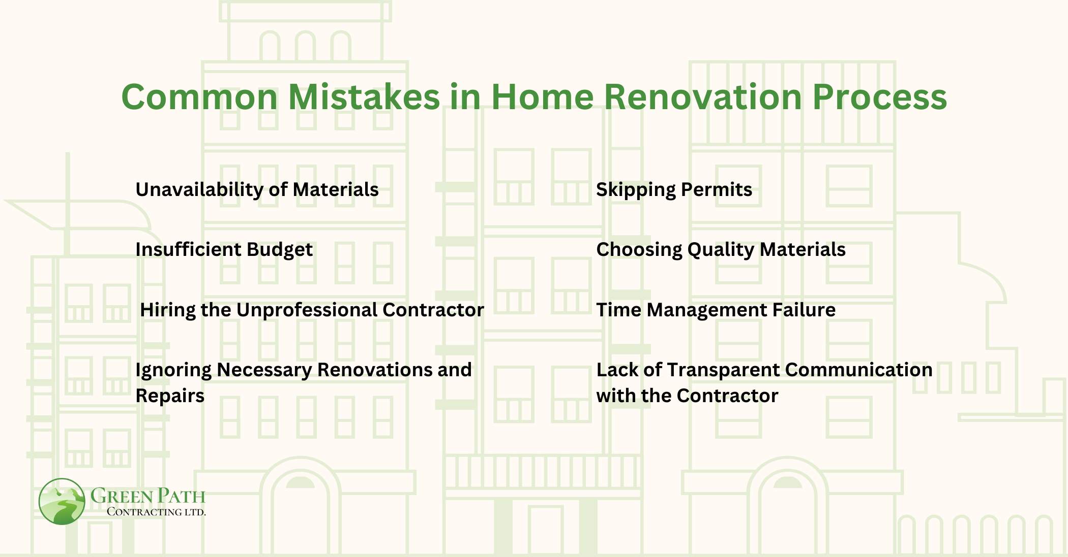 Common Mistakes in Home Renovation Process